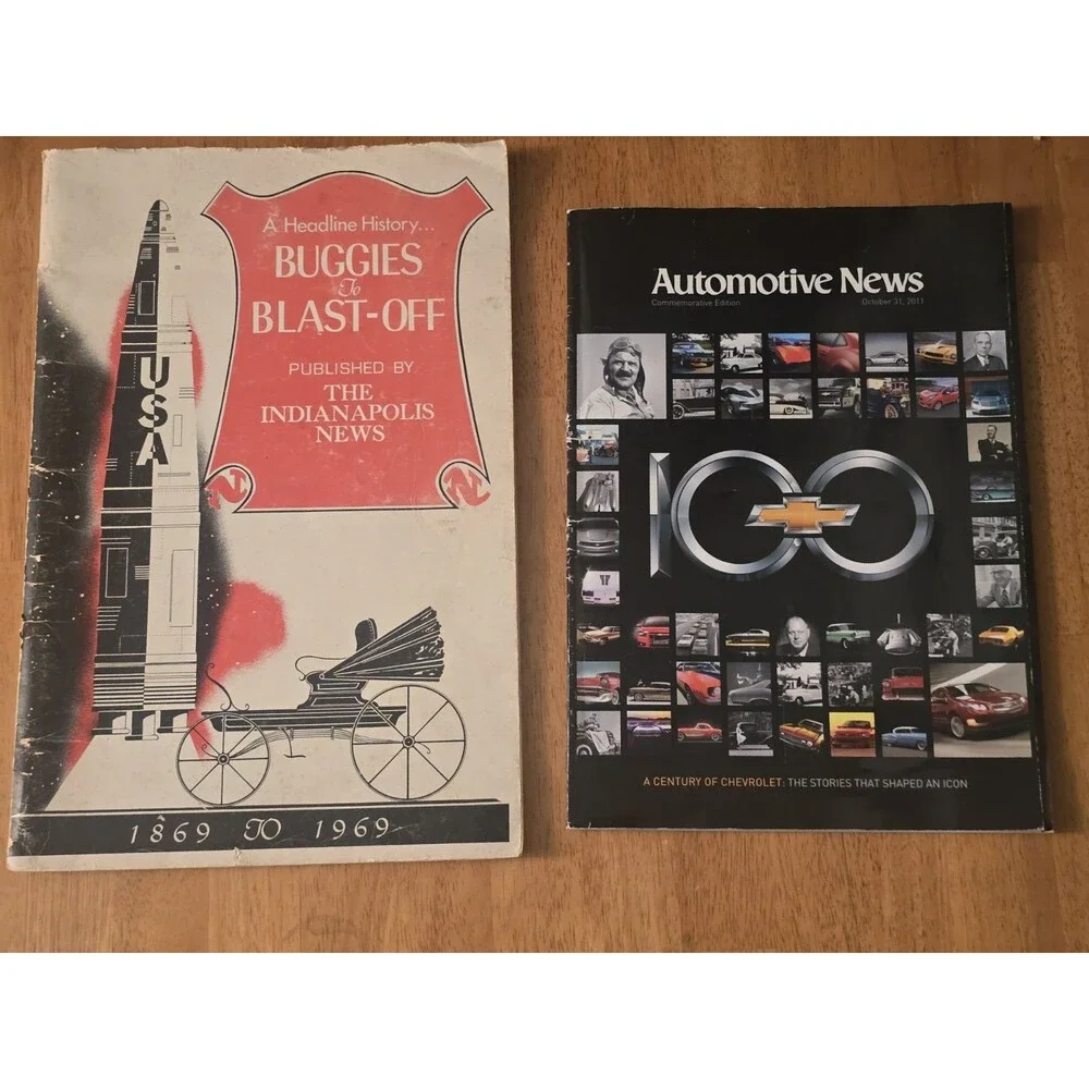 Lot of 2 Vintage Automotive History Magazines: Chevrolet 100 Year Centennial...
